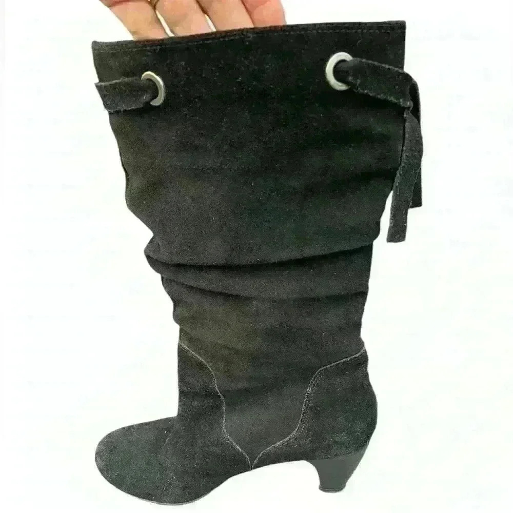Gretta Giada 9.5 boots Black leather upper gorgeous